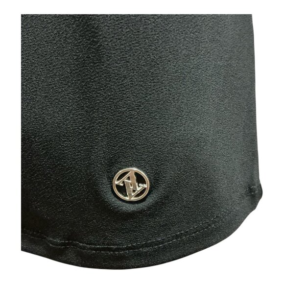 NWT Adrienne Vittadini Laced Short Flutter Sleeve Top in Black Size Small - Picture 6 of 12